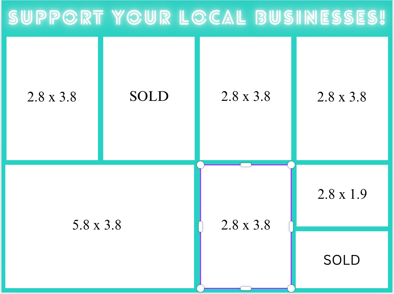 Medium Size Ad Space for Mailer (2.8 x 3.8)