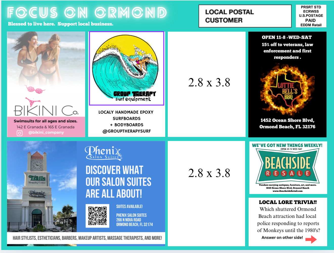 Small spot on group mailer.